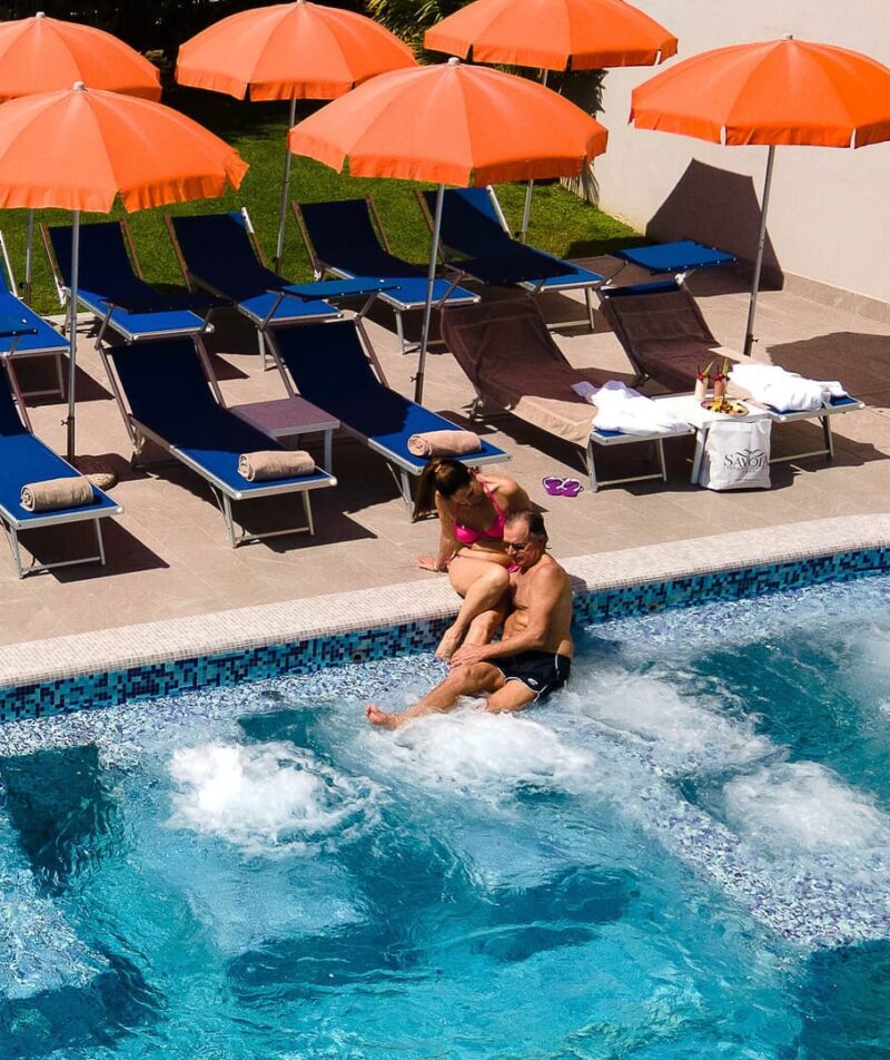 Relax in the pool at the Hotel Savoia