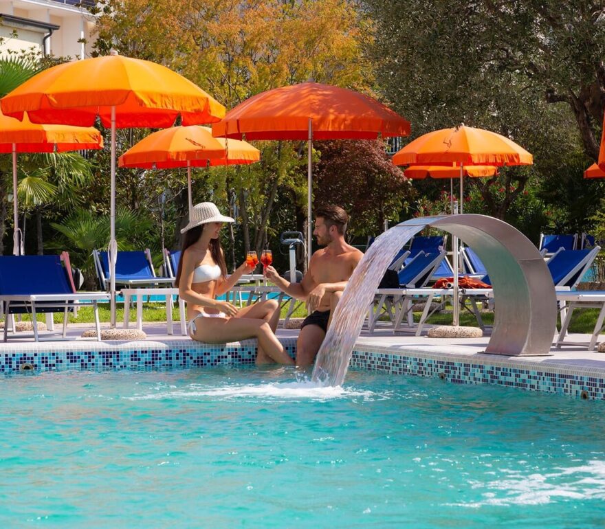 Relax by the thermal pool