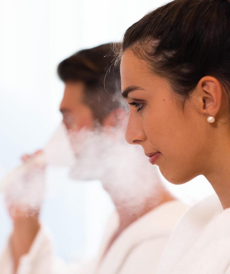 Inhalationstherapie in der Savoia Therme.